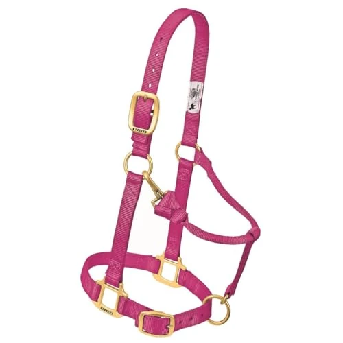 Weaver Leather Original Adjustable Nylon Horse Halter, Suckling, Raspberry