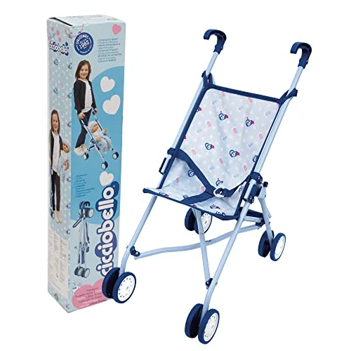 Cicciobello - Poussette 4 Roues Tissu Personnalisé avec Graphique Cicciobello, à partir de 3 Ans et Plus, Pliable, Giochi Preziosi, GPZ06995