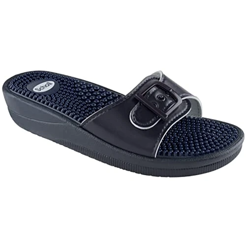 Begrenztes Angebot: Scholl New Massage, Sandali Donna, Blu, 40 EU von 35.09 EUR auf 22.81 EUR (Rabatt 35%)