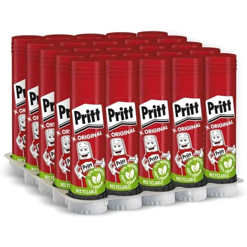 Beperkte aanbieding: Pritt Lijmstift, veilige en kindvriendelijke lijm voor kunst en knutselwerk, sterke lijm voor school en kantoorbenodigdheden, 25 x 11 g Pritt pen van 18.49 EUR naar 18.49 EUR (besparing 0%)