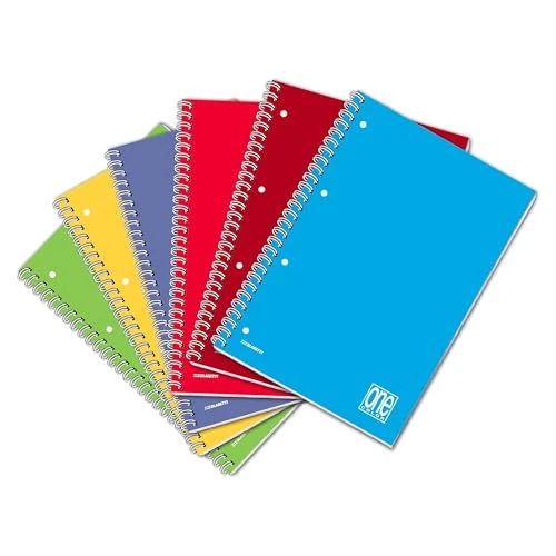 Offre limitée : Blasetti - Lot de 6 One Color - Cahier de composition Reliure à spirale - Format A4 (22,2x29,7) - 160 pages en papier ordinaire 80 g/m² - feuilles à carreaux - Lignage 5M - Couverture en carton de 17.71 € à 17.71 € (0.00% de remise)