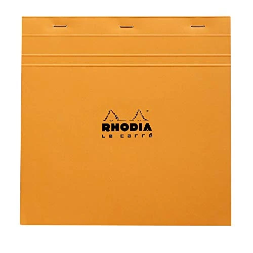 Offerta a tempo: RHODIA 210200C - Bloc-Notes a punto metallico N°210 Orange - Quadretti piccoli - 21 x 21 cm - 80 fogli staccabili - Carta Clairefontaine Bianca 80g/m² -COPERTINA in carta trattata morbida - 0.00% da 6.26 € a 6.26 €
