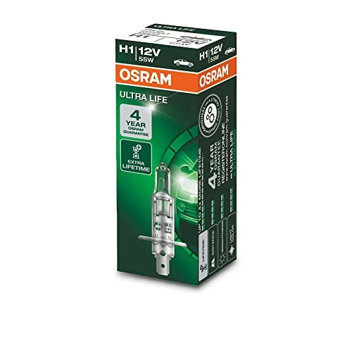 Offerta a tempo: OSRAM LIFE H1 Lampada alogena per proiettori 64150ULT lunga durata Confezione singola - 0.00% da 12.49 € a 12.49 €
