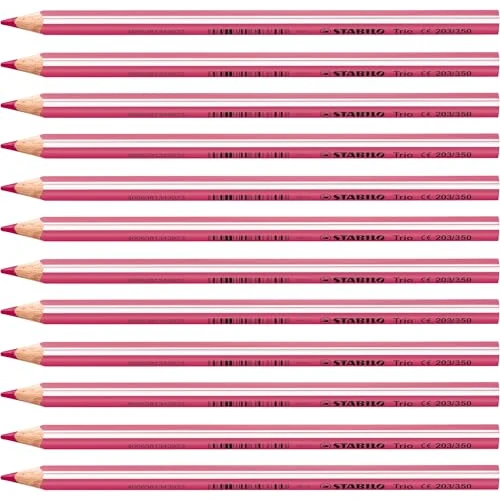 Offre limitée : Stabilo Trio Crayon de couleur triangulaire Rose Lot de 12 de 7.63 € à 7.63 € (0.00% de remise)