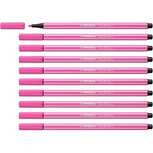 Limited-time offer: STABILO Pen 68 - Premium Fibre-Tip Pen | Pack of 10 - Neon Pink from 5.74 £ to 5.74 £ (save 0.00%)