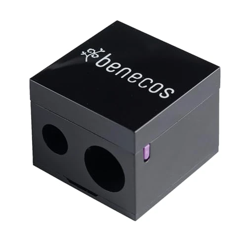 benecos - podwójna temperówka do ołówków kosmetycznych - ze zintegrowaną szpatułką do czyszczenia