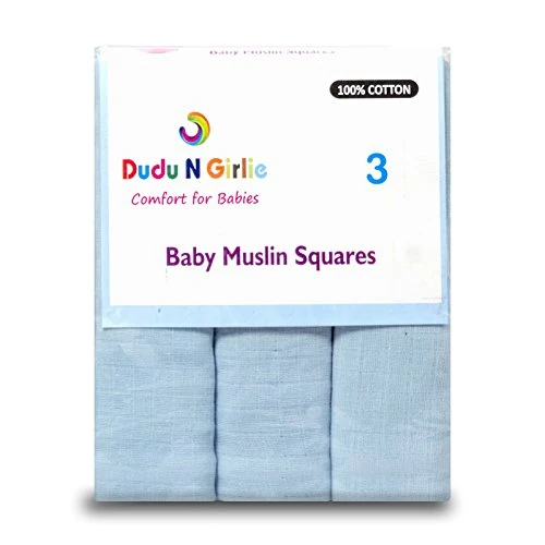 Offerta a tempo: Neonati Essentials - Panni quadrati in mussola per bambini, 100% cotone, morbidi e assorbenti, extra large, 70 x 70 cm (confezione da 3, blu) - 0% da 8.26 € a 8.26 €