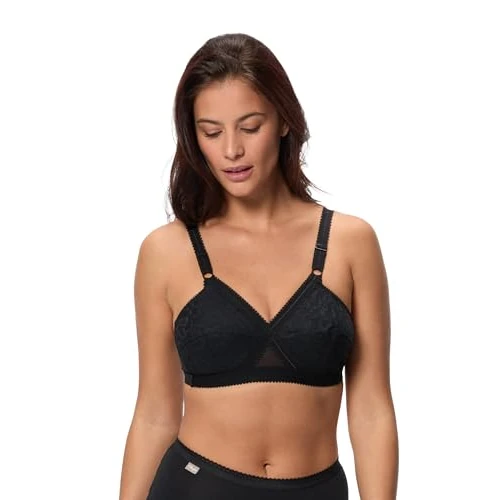 Playtex Sans Armatures Cœur Croisé Classique, Sujetador sin aros, Mujer, Negro, 110B