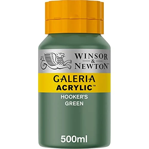 Winsor & Newton 2150311 Galeria acrylverf, hoge pigmentatie, lichtecht en verouderingsbestendig, romige vloeiende consistentie - 500ml Pot, Hooker's Green