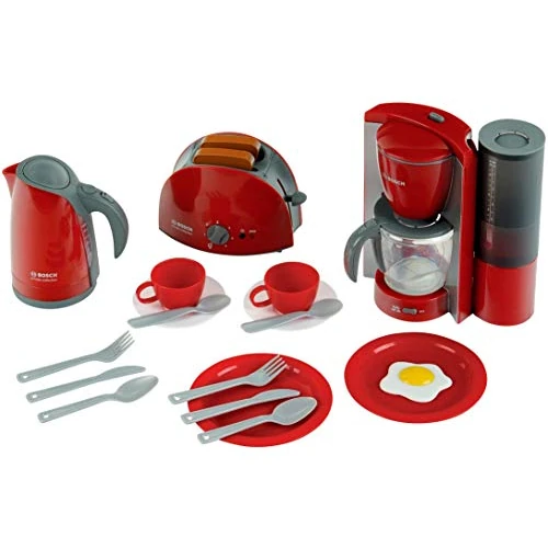 Offerta a tempo: Theo Klein 9564 Set per la Prima Colazione, Set da Cucina Composto da tostapane, Macchina per Il caffè, bollitore e Molto Altro, Giocattolo per Bambini a Partire dai 3 Anni - 19% da 14.99 € a 12.14 €