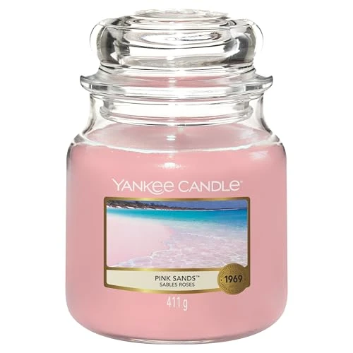 Yankee Candle geurkaars | Pink Sands Medium Jar kaars | Brandtijd: tot wel 75 uur