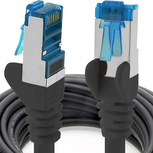 Offerta a tempo: 1aTTack.de 1m - nero - 1 pezzo - Rete Cavi Cat6a | S-FTP | CAT 6a | doppia schermatura - certificato GHMT | PIMF | 500MHz | 10000 Mbit/s - 39% da 8.14 € a 4.95 €