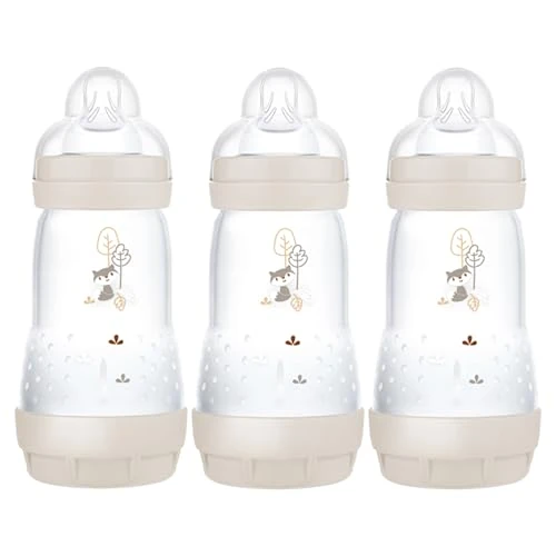 Limited offer: MAM Easy Start Anti-Colic Baby Bottles | 3 Pack (3 x 260) | Self-Sterilising Baby Milk Bottle | Medium Flow MAM Teats Size 2 | Newborn Essentials | Seashell (Various Designs) from 25.80 EUR to 20.64 EUR (save 20%)