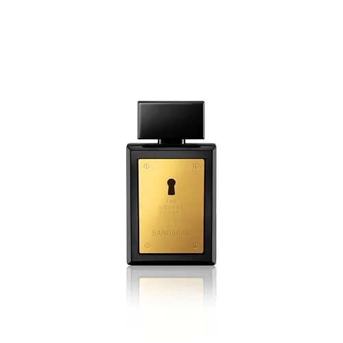 Banderas Perfumes - The Golden Secret - Eau de Toilette Spray for Men - Long Lasting - Masculine, Casual and Elegant Fragrance - Mint, Apple and Spicy Notes - Ideal for Day Wear - 50 ml