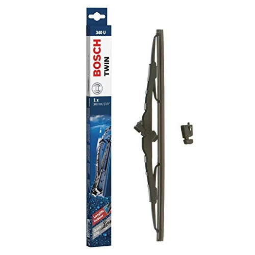 Offerta a tempo: Tergicristalli Bosch Twin 340U, Lunghezza 340mm, 1 tergicristallo anteriore - 12% da 8.48 € a 7.50 €