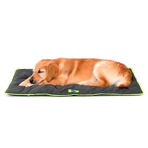 FERPLAST - Cama para perros y cama para gatos - Perrera grande lavable - Colchoneta para perros - Impermeable y a prueba de arañazos - Cojín suave para perros - Jolly, 98 x 65 CM, NEGRO