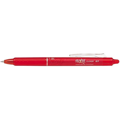 Pilot Frixion Clicker intrekbare uitwisbare rollerball 0,7 mm tip - rood, doos van 12