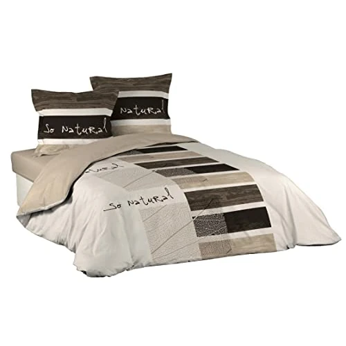 Begrenztes Angebot: douceur d'Intérieur Douceur D'Interior So Natural - Juice mit Bettbezug (240 x 220 cm) und 2 Kissenbezügen (63 x 63 cm), Baumwolle, bedrückt von 36.89 EUR auf 36.89 EUR (Rabatt 0%)