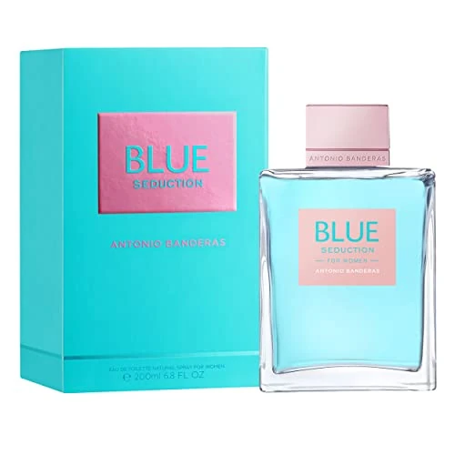Offerta a tempo: Banderas Perfumes, Blue Seduction Woman, Eau de Toilette Spray per Donne, Fragranza Floreale Acquatica, 200 ml - 25% da 29.52 € a 22.26 €