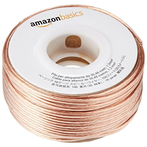 Amazon Basics 16-Gauge Speaker Wire - 30.48 m (100 feet), Bronzefarben