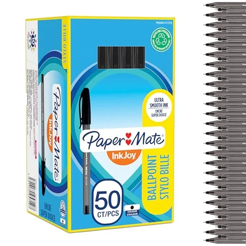 Oferta limitowana: Długopisy Paper Mate InkJoy 100ST | Średnia końcówka (1,0 mm) | Czarne | 50 sztuk z 52.10 zł na 52.10 zł (oszczędź 0.00%)