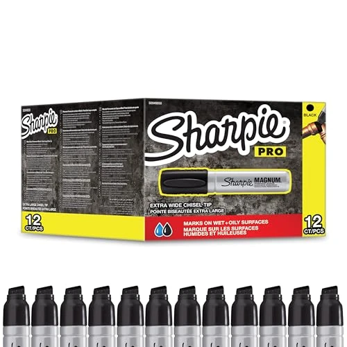 Oferta limitada: Sharpie Pro Magnum rotuladores permanentes | punta biselada | negro | caja de 12 marcadores de 71.00 € a 48.49 € (ahorro 32%)