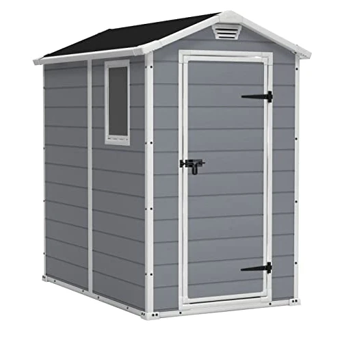 Offerta a tempo: Keter Casetta Manor 4X6 Grigia In Resina Cm 130X192X198 H - 12% da 499.00 € a 439.00 €