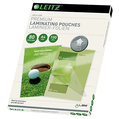 Limited-time offer: Leitz 74780000 Laminating Pouches Made of 80 Micron Thick Material (Transparent, Glossy, A4 and UDT) - Pack of 100 from 14.99 £ to 12.49 £ (save 17%)