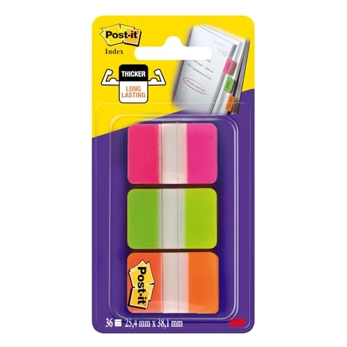 Oferta limitada: Post-it Index Marcadores Rígidos, Medio, Rosa y Verde, 25.4 mm x 38.1 mm, 36 Unidades/Dispensador, 1 Dispensador/Paquete de 5.49 € a 5.49 € (ahorro 0.00%)