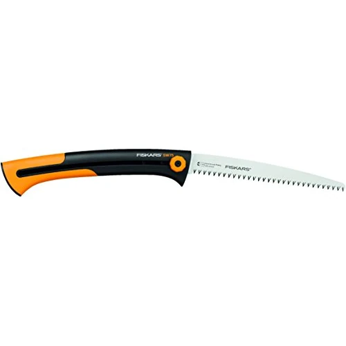 Zeitlich begrenztes Angebot: Fiskars Große Handsäge für frisches Holz, Grobzahnung, Sägeblattlänge: 25,5 cm, Einziehbar, Rostfreier Stahl, Schwarz/Orange, Xtract, SW75, 1000614 von 51.49 € auf 35.59 € (31% Rabatt)