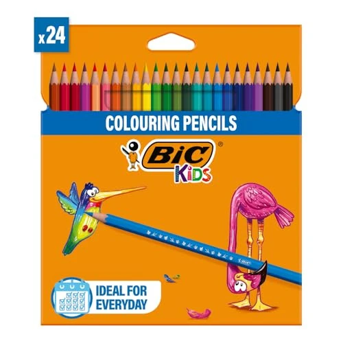 Offerta a tempo: Bic Kids Matite Colorate, Colori Per Bambini A Casa E A Scuola — 36% da 5,79 € a 3,69 €