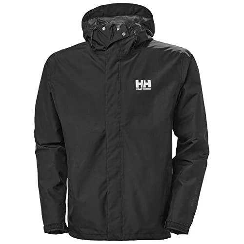 Helly-Hansen Mężczyźni Seven J Jacket Kurtka Przeciwdeszczowa, Czarny, XL