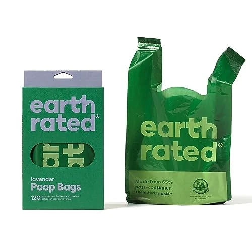 Limited-time offer: Earth Rated Dog Poo Bags with Handles, Easy Tie and Guaranteed Leakproof, Lavender Scented, 120 Handle Bags from 5.99 GBP to 5.50 GBP (save 8%)