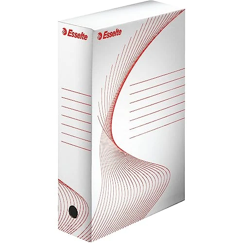 Offerta a tempo: ESSELTE Boxy 80 Scatola Archivio - dim. 25 x 35 x 8 cm, Per i Documenti F.to A4, Riciclabile al 100 %, Certificato FSC, Confezione da 10 pezzi, Bianco - 128003 - 0.00% da 20.93 € a 20.93 €