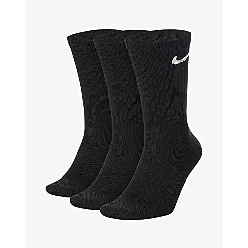 Nike Mężczyźni Value Cotton Crew SX4508-001 Skarpetki, Czarny, M