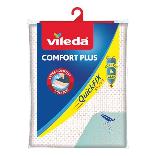 Oferta limitada: Vileda Funda para Tabla de Planchar Comfort Plus, Tamaño Universal, Más Larga como Nueva, Ajustable a Tablas de 30 x 45cm de Ancho; 110-130cm de Largo, Fácil de Instalar de 15.99 € a 15.30 € (ahorro 4%)