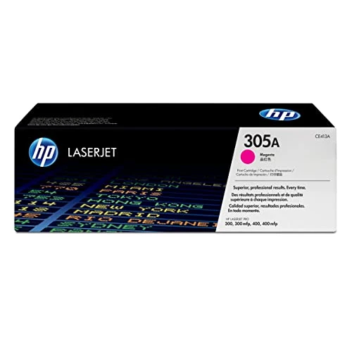 Offerta a tempo: HP 305A CE413A, Cartuccia Toner Originale da 2600 Pagine, Compatibile con le Stampanti LaserJet Pro M351, MFP M375, M451, MFP 475, Magenta - 45% da 197.03 € a 108.30 €