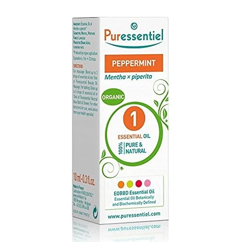 Puressentiel – Aceite Esencial de Menta Piperita Bio, pura y de origen natural, AEBBD, 10 ml