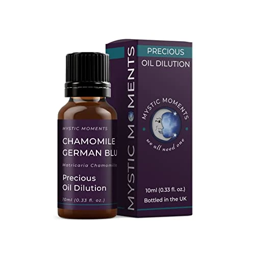 Limited offer: Mystic Moments | Chamomile German Blue Essential Oil Dilution 3% in Jojoba | Matricaria Chamomilla | Soothing Skincare & Aromatherapy Blend | Pre-Diluted | Calming Scent | Massage Oil | 10ml from 6.95 EUR to 6.95 EUR (save 0%)