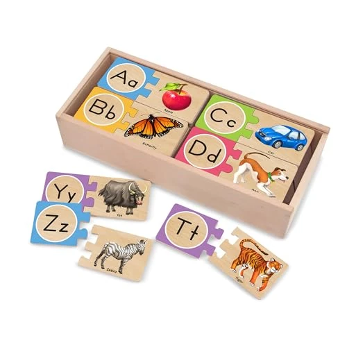 Melissa & Doug 12541 - I Puzzle Alfabeto Inglese con Autocorrezione