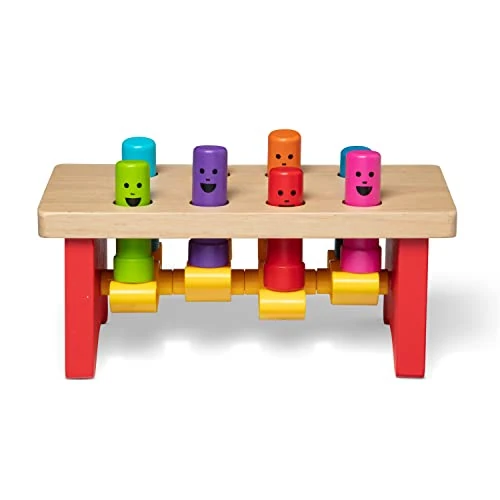Offre limitée : Melissa & Doug Banc À Marteler De Luxe, Banc de frappe avec un marteau,Jeux d'éveil et de Premier Âge, Jouet de développement,Cadeaux pour garçons ou fille de 2 3 4 ans, Jouets en bois de 24.99 € à 13.72 € (45% de remise)
