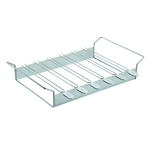 Offerta a tempo: RÖSLE Supporto con spiedini, accessorio per la preparazione di arrosticini e spiedini di carne e verdure, 6 pezzi, acciaio inox 18/10, adatto al lavaggio in lavastoviglie - 45% da 49.95 € a 27.47 €