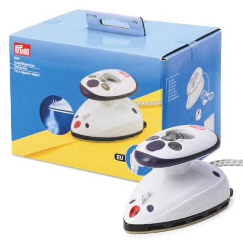 Offerta a tempo: Prym 611915 mini ferro da stiro a vapore, bianco, confezione da 1 - 31% da 39.30 € a 27.00 €