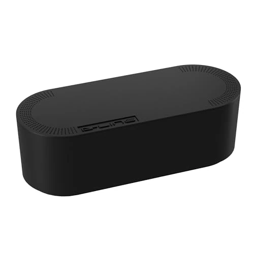 D-Line Boîte de Rangement pour Câbles | EU/CTULGEB/SW | Boîte Cache-Câble | Garder les Câbles Bien Rangés | Noir, Grande Boîte