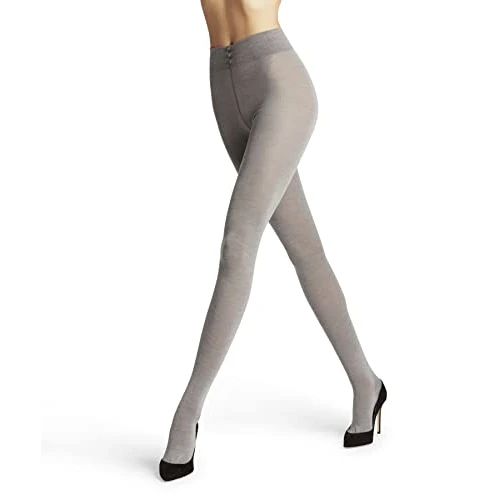 Limited-time offer: FALKE Women's Softmerino 70 Denier Tights, 1 Pair, Light Grey Mel, XL | Merino wool outside, cotton inside, warm and temperature regulating, opaque, extra-flat seams, breathable gusset from $73.00 to $73.00 (save 0.00%)