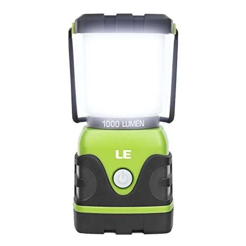LE LED Campinglampe, Ultra Hell 1000 Lumen, 3 Helligkeiten Dimmbar Suchscheinwerfer, Batteriebetrieben Notfallleuchte für Stromausfällen, Wandern, Notfall, Ausfälle und so weiter