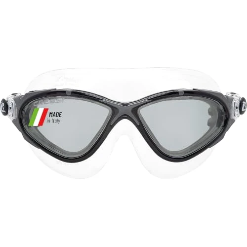 Limited-time offer: Cressi Planet Goggles Clear/Frame Black Silver Smoked Lens - Premium Anti Fog Adult Swim Goggles Mask 100% Anti UV Clear/Frame Black Silver Smoked Lens, One Size from 21.99 £ to 20.99 £ (save 5%)
