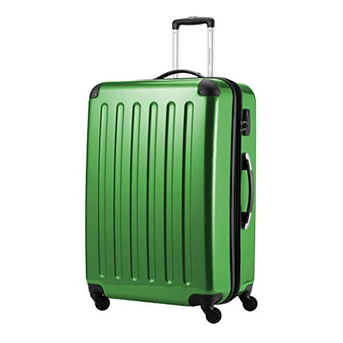 HAUPTSTADTKOFFER® · Hard-side suitcase GREEN high gloss · Dimension ca. 75 x 52 x 32 cm + 4 cm volume expansion · max. 130 liter volume
