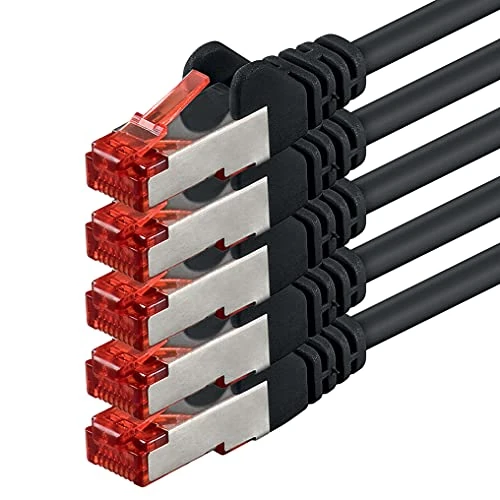 Offre limitée : 1aTTack.de 5x 5m - Câble réseau Cat 6 Câble patch Cat6 RJ45 SFTP - Noir de 25.84 € à 25.84 € (0.00% de remise)
