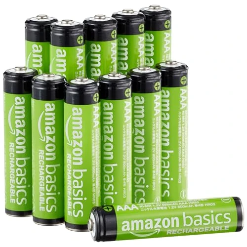 Offre limitée : Amazon Basics Lot de 12 piles rechargeables AAA NiMH performantes, 800 mAh, 1,2 V, rechargeables 1 000 fois, préchargées de 11.09 € à 10.38 € (6% de remise)